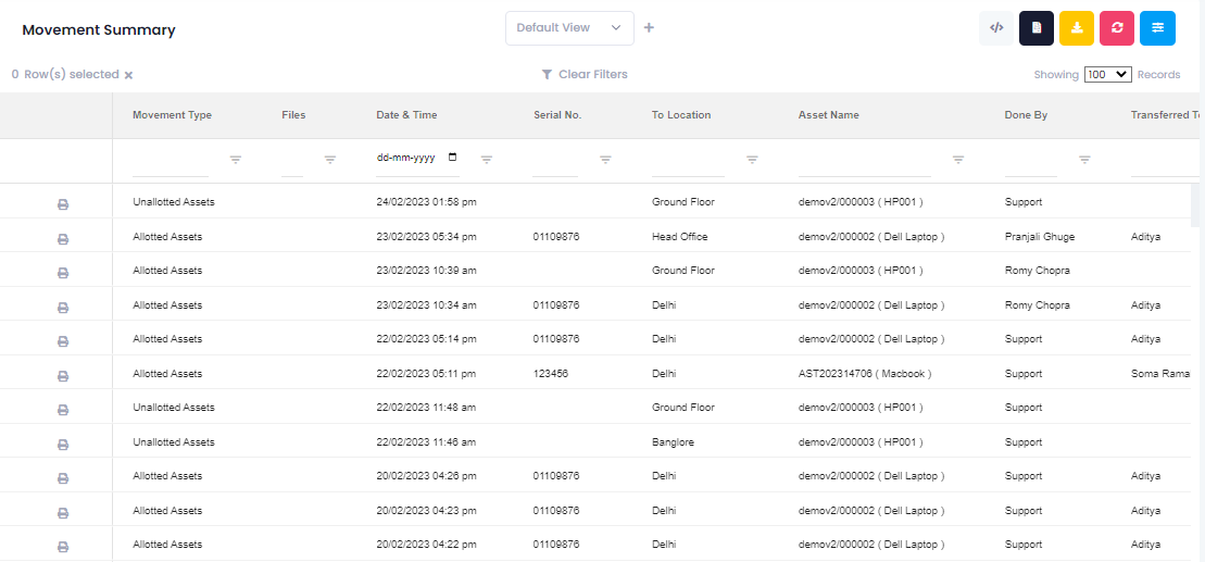 screenshot of Asset Infinity
